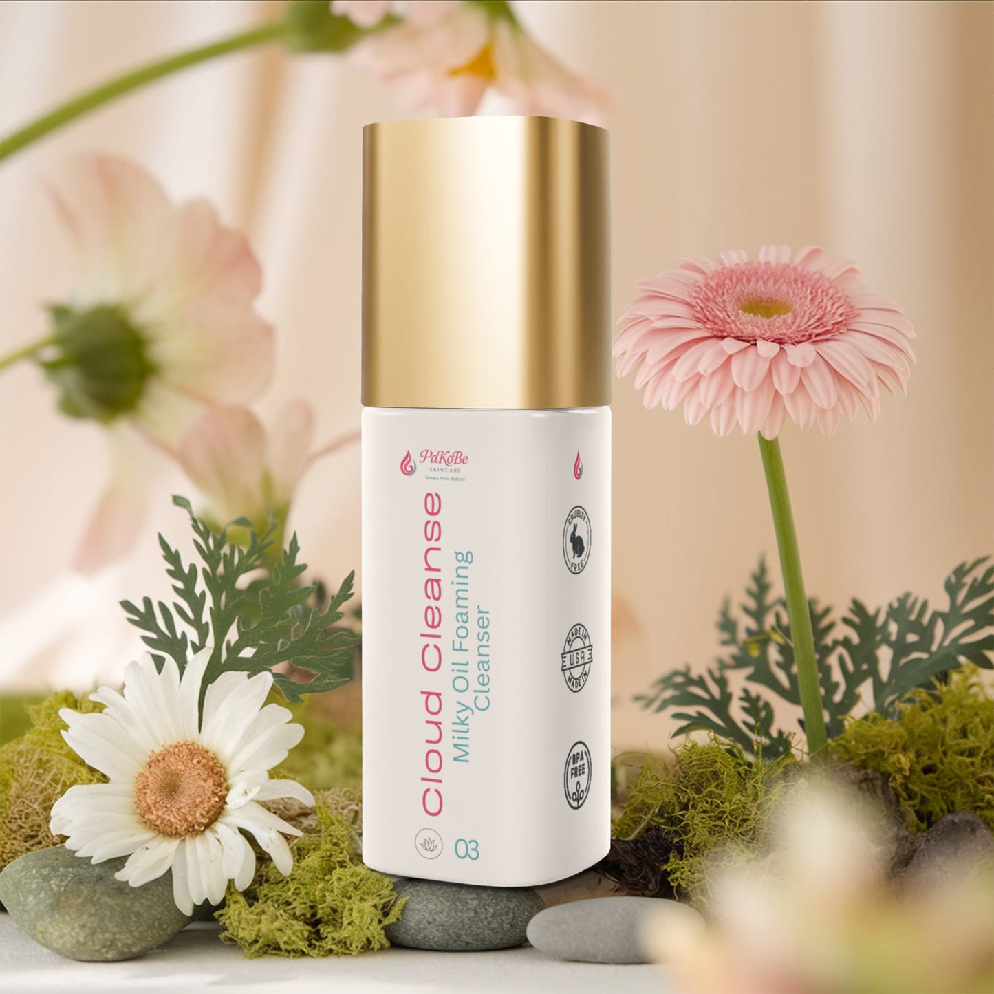 PaKoBe Cloud Cleanse โ Milky Oil Foaming Cleanser Gold Cap
