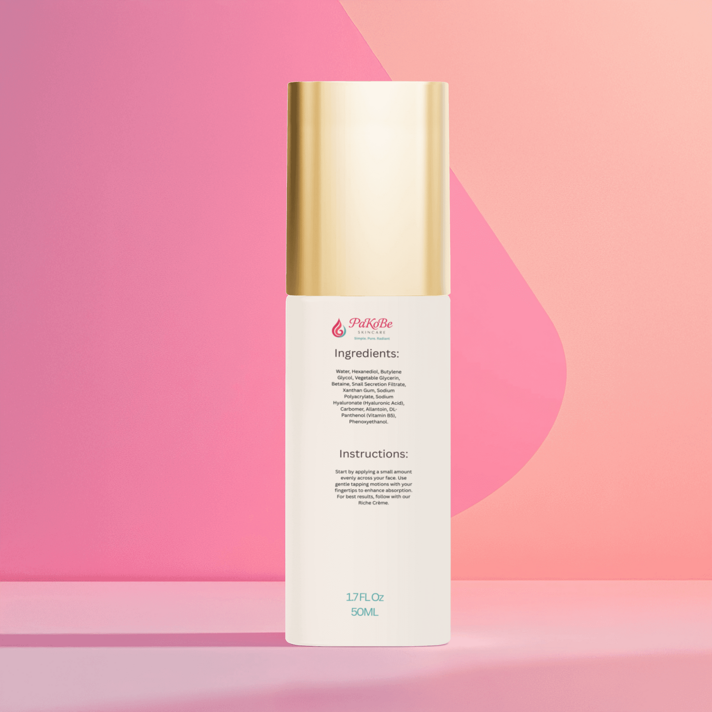 PaKoBe Luminous Dew β HydraSnail Mucin Essence Gold Cap